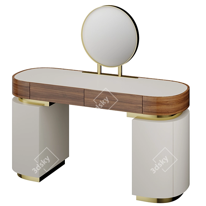 Elegant CLAIRE Vanity Table 3D model image 3