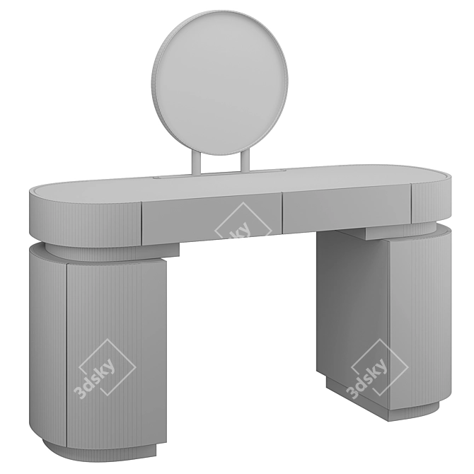 Elegant CLAIRE Vanity Table 3D model image 4