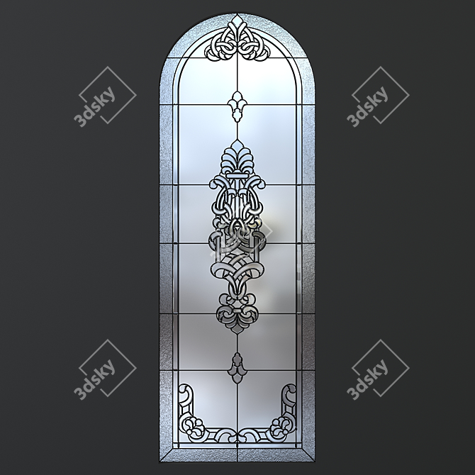 Elegant Stained Glass Archway 3D model image 1