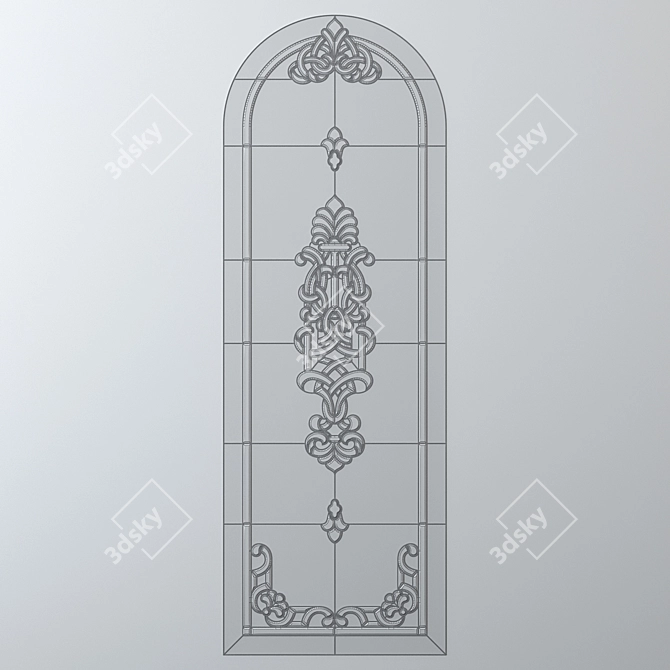 Elegant Stained Glass Archway 3D model image 3