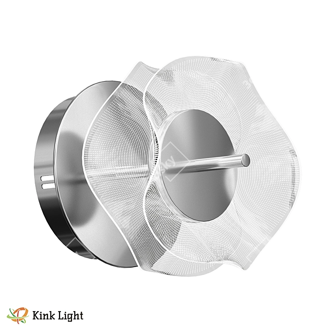  Acrylic LED Chrome Sconce 3D model image 1