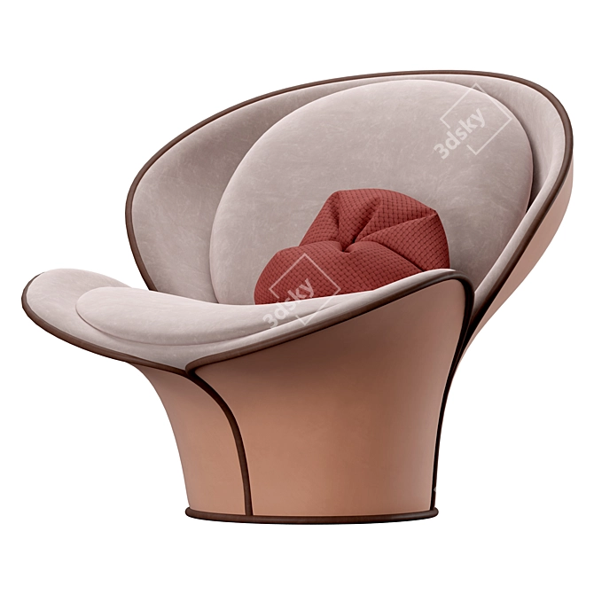 Feminine Blooming BEBA Armchair 3D model image 1