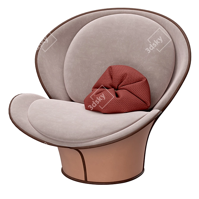 Feminine Blooming BEBA Armchair 3D model image 4