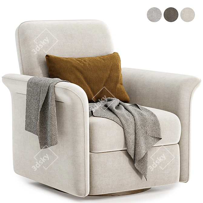 Swivel Tasse Armchair 3D model image 1