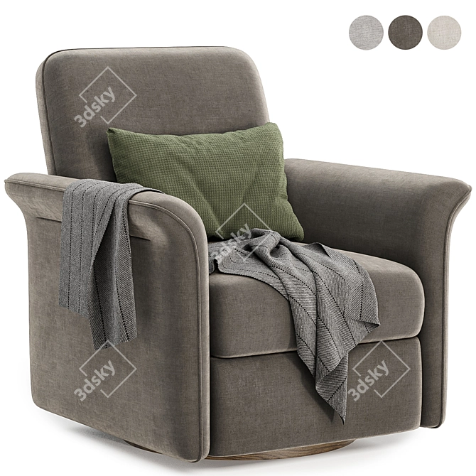 Swivel Tasse Armchair 3D model image 2