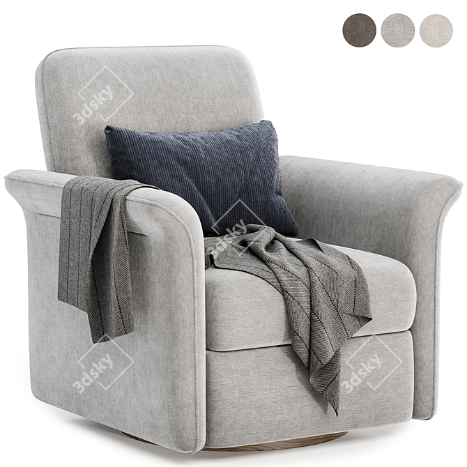 Swivel Tasse Armchair 3D model image 4