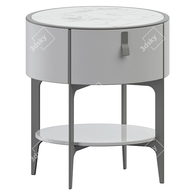 Round Bedside Table by Roob Look 3D model image 4