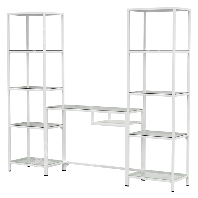 IKEA VITTSJÖ Bookshelf Laptop Table 3D model image 2