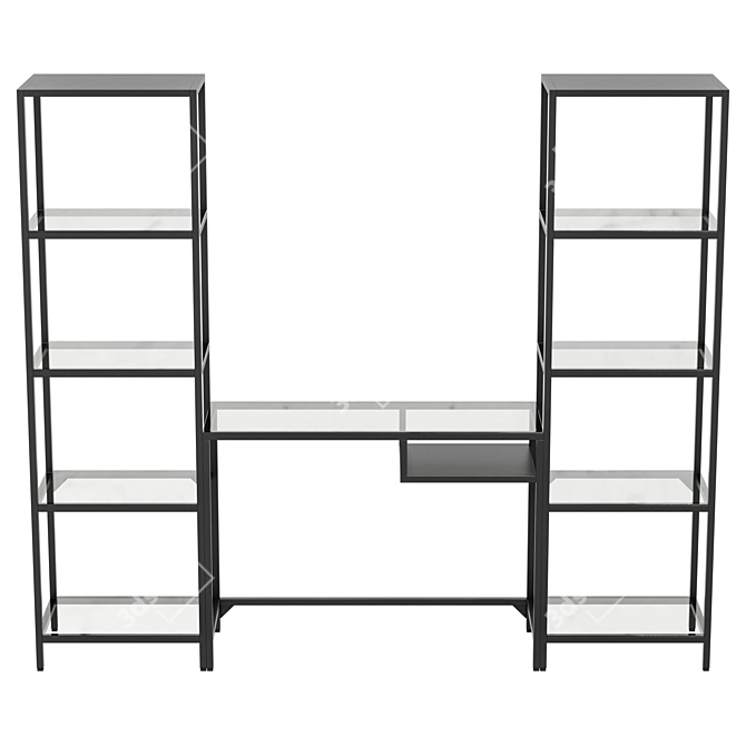 IKEA VITTSJÖ Bookshelf Laptop Table 3D model image 3