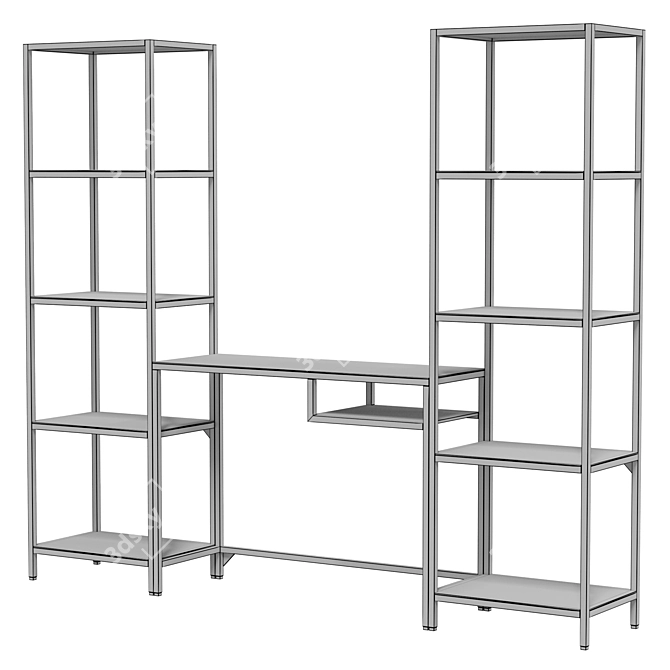 IKEA VITTSJÖ Bookshelf Laptop Table 3D model image 5