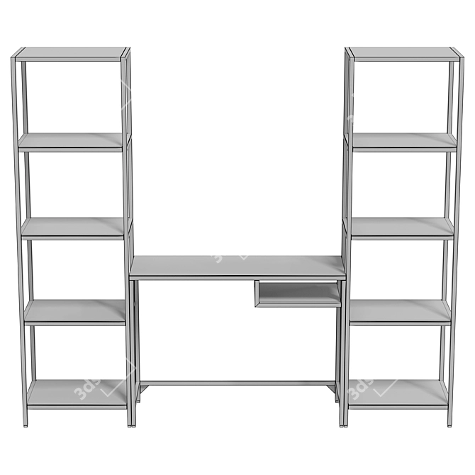 IKEA VITTSJÖ Bookshelf Laptop Table 3D model image 6