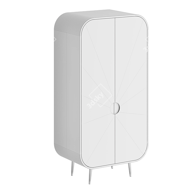 Elegance Rounded Cabinet 3D model image 3