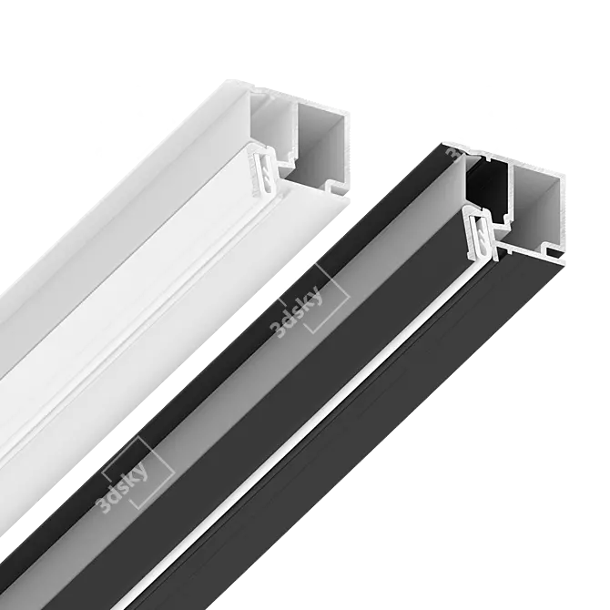 Sleek Wall Lighting System 3D model image 1