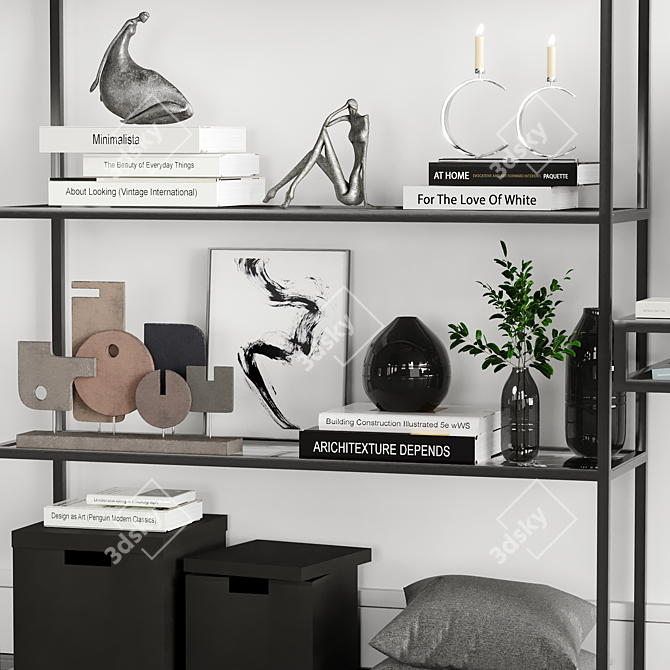 Minimalist Home Office Set 3D model image 4