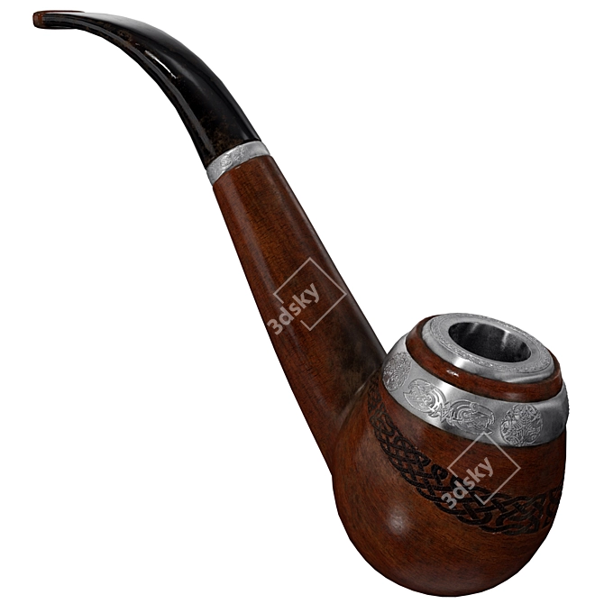 High-Quality Smoking Pipe Model 3D model image 1