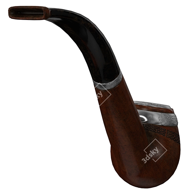 High-Quality Smoking Pipe Model 3D model image 2