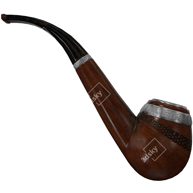 High-Quality Smoking Pipe Model 3D model image 3