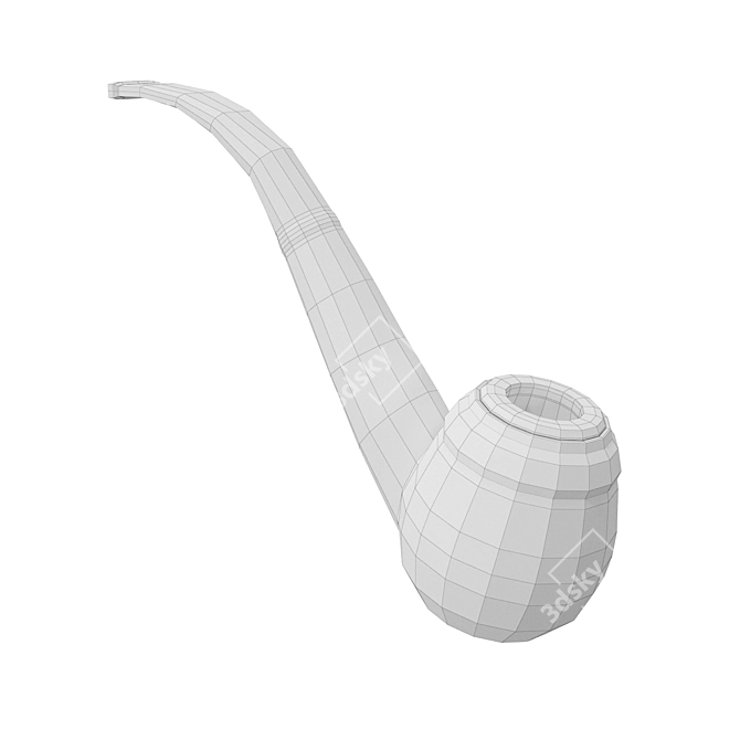 High-Quality Smoking Pipe Model 3D model image 6