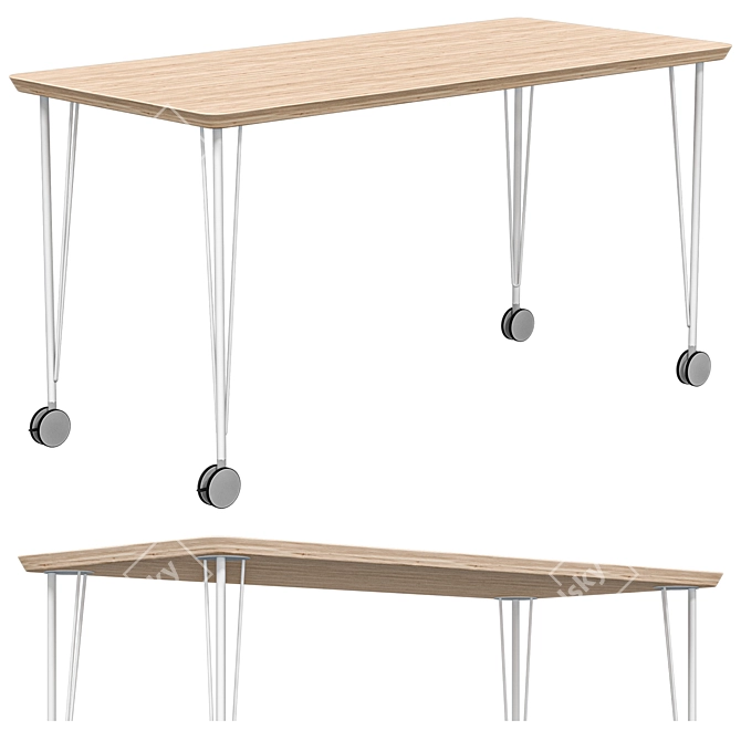 IKEA ANFALLARE KRILLE Writing Desk 3D model image 1