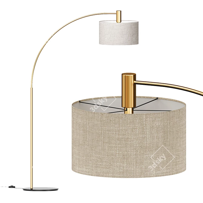 Modern Gricia Floor Lamp 3D model image 1