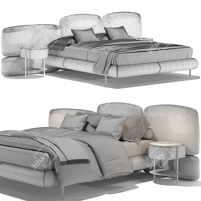 Stone Baxter Bed: Contemporary Elegance 3D model image 3