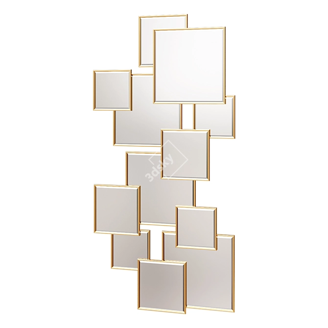 Uttermost Soren Copper Squares Mirror 3D model image 1