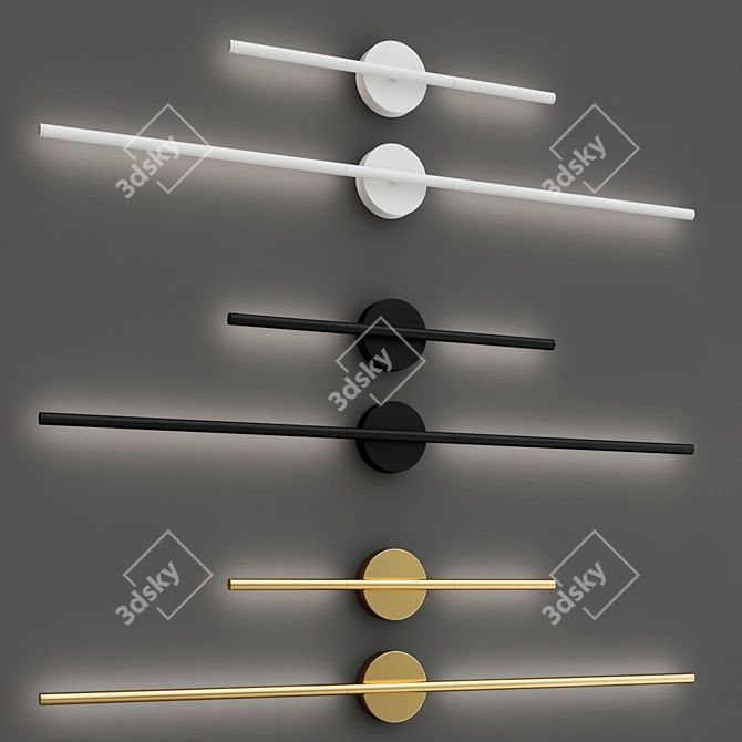 Modern LED Mirror Lamp Fixture 3D model image 2