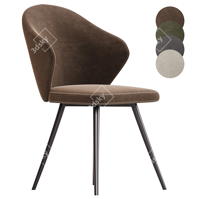 Elegant Tango Office Chair 3D model image 2