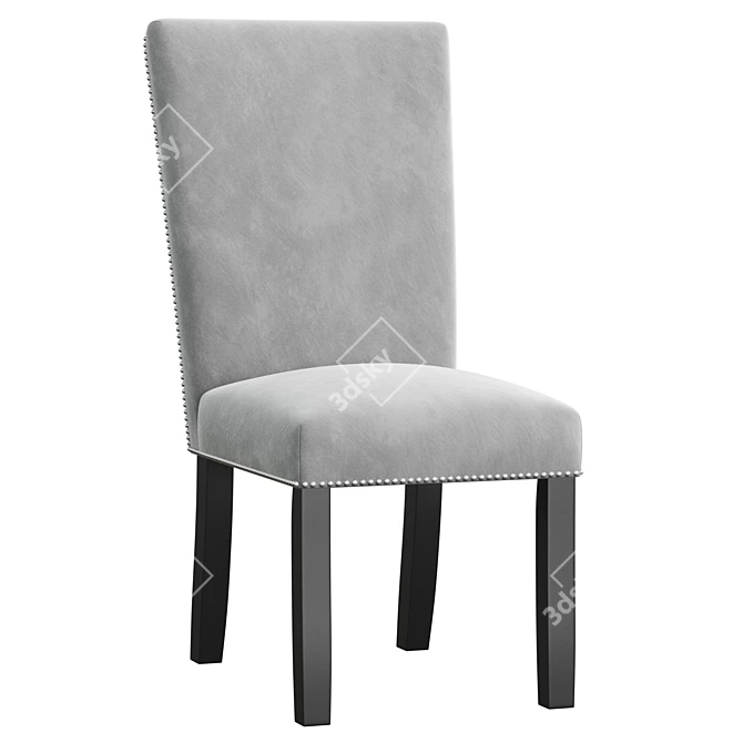 Elegant Velvet Dining Chair 3D model image 1