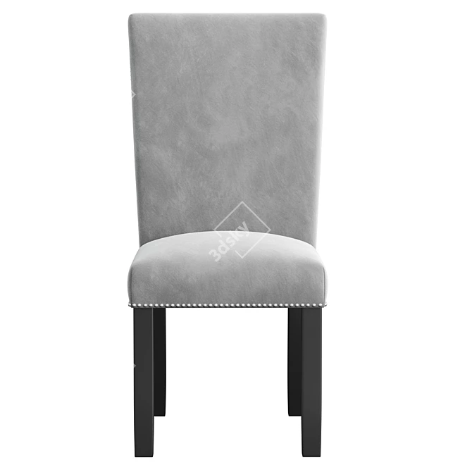 Elegant Velvet Dining Chair 3D model image 2