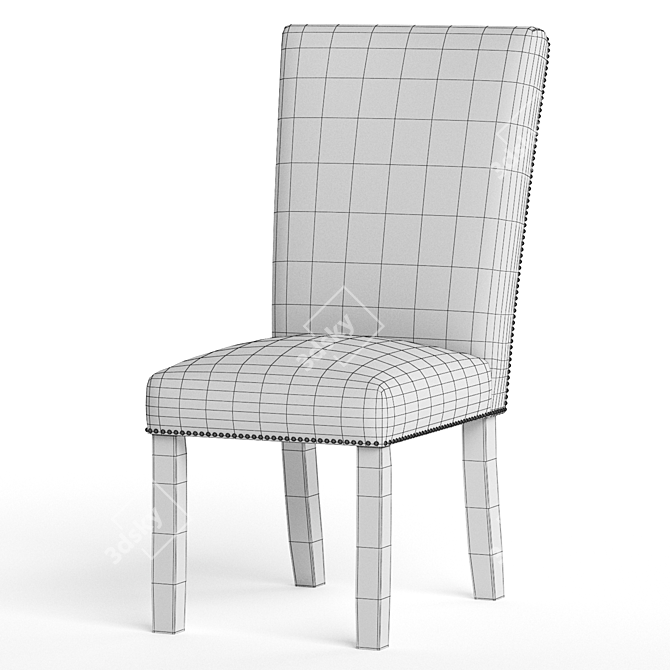 Elegant Velvet Dining Chair 3D model image 4