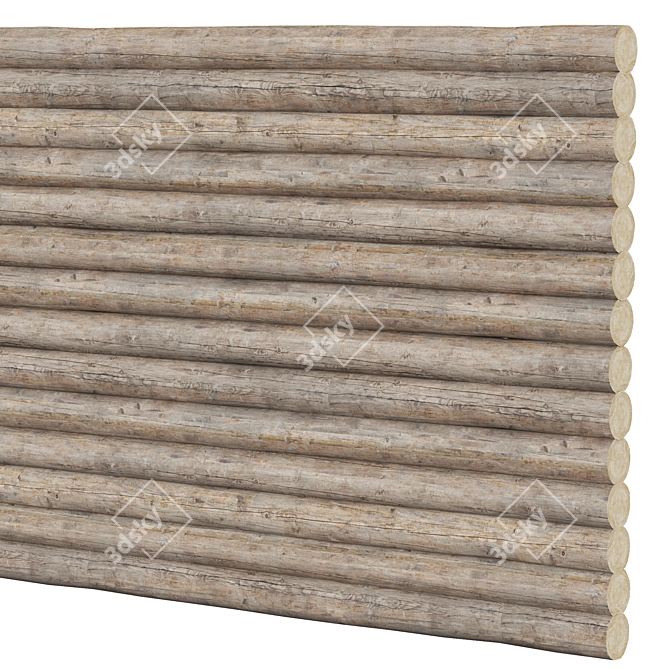 Cylindrical Log 3D model image 1