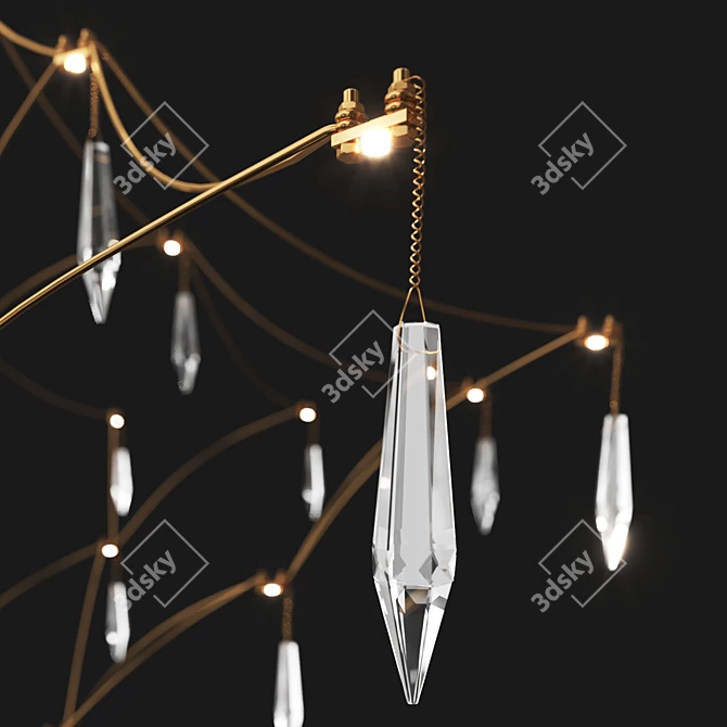 Stunning Quasar Suspension Lamp 3D model image 2