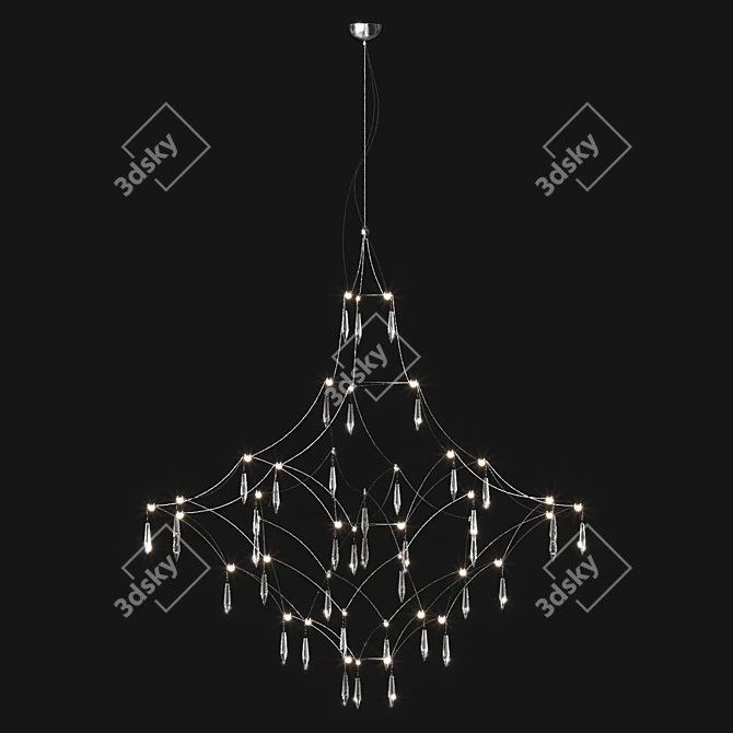 Stunning Quasar Suspension Lamp 3D model image 3