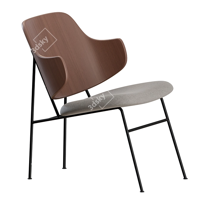 Danish Modern Icon Lounge Chair 3D model image 6