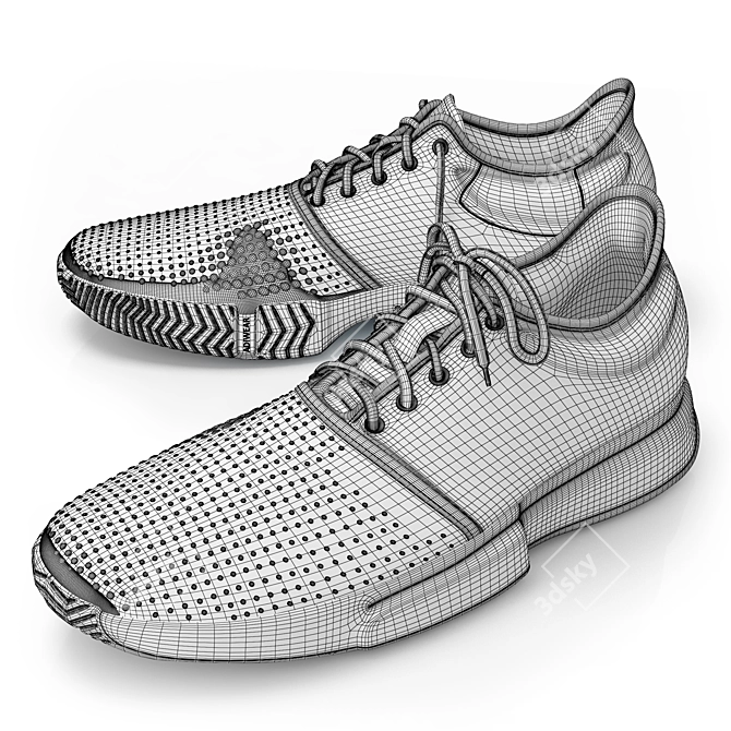 Adidas Tennis Shoes Sneakers racketball 3D model image 2