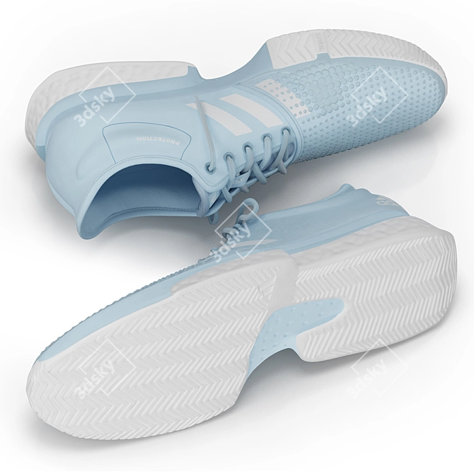 Adidas Tennis Shoes Sneakers racketball 3D model image 9