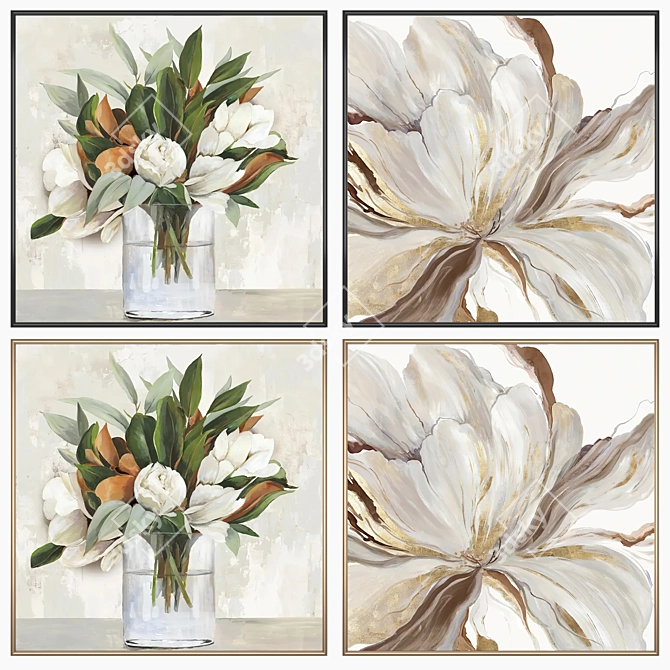 Artwork Set with Versatile Frames 3D model image 2