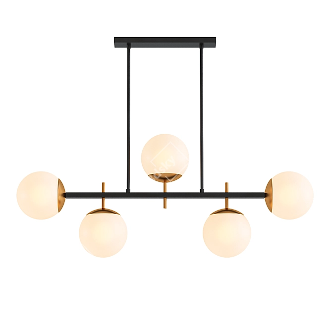 Elegant Harmony Globes Pendant Lighting 3D model image 1