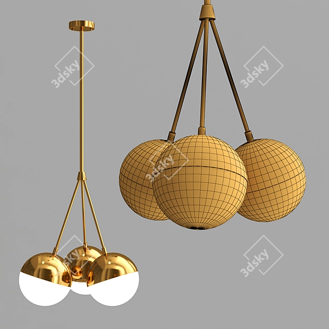 Modern Sphere Design Lamp 2013 3D model image 3