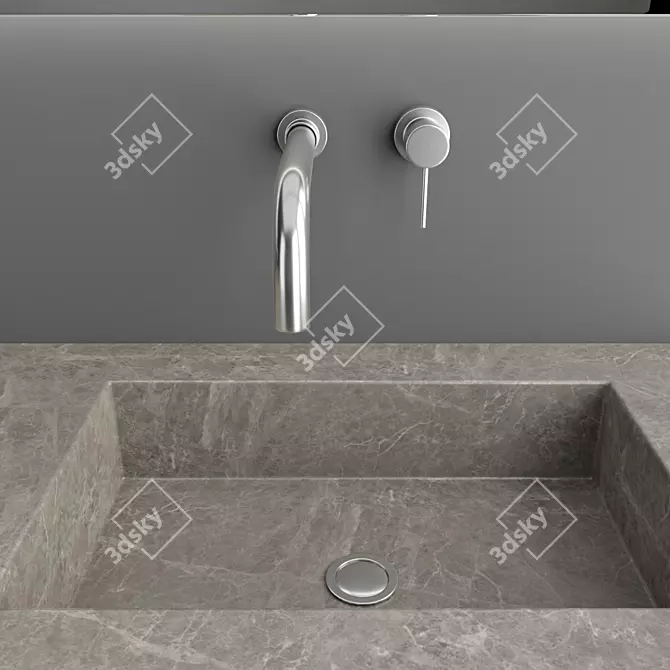 Modern Bathroom Furniture Set 68 3D model image 3