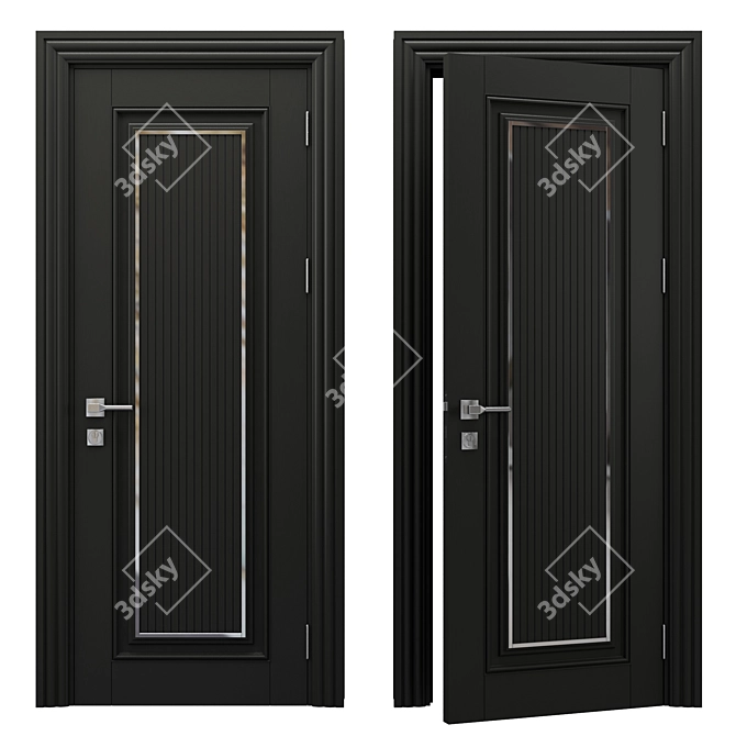 Bella Grey Door: Elegant and Modern 3D model image 4