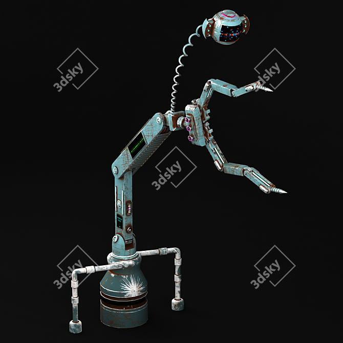 SciFi Robot Arm 3D Model 3D model image 1