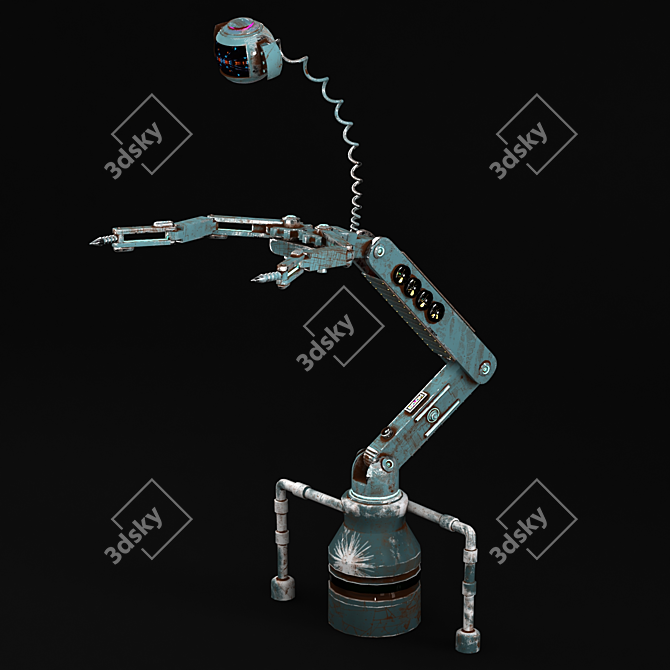 SciFi Robot Arm 3D Model 3D model image 2