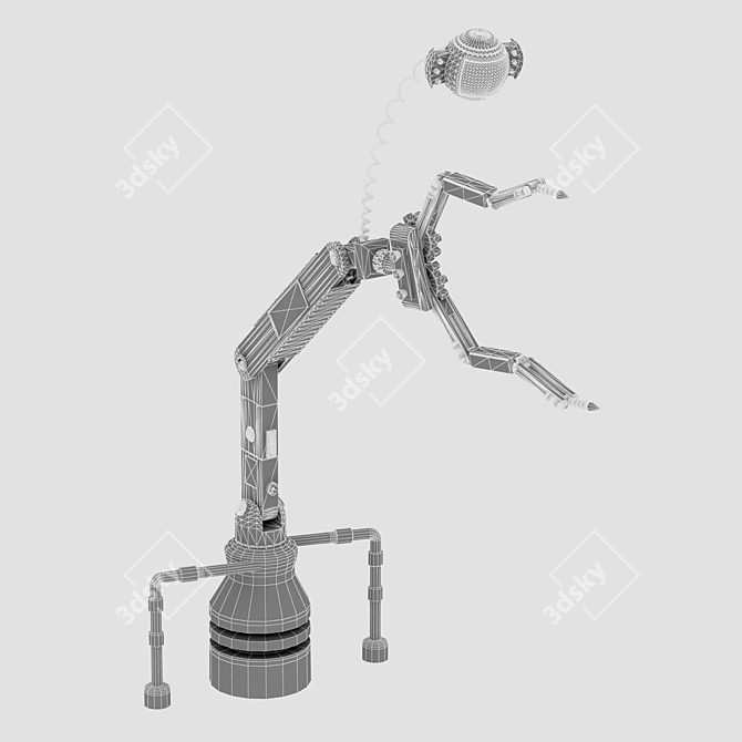 SciFi Robot Arm 3D Model 3D model image 7