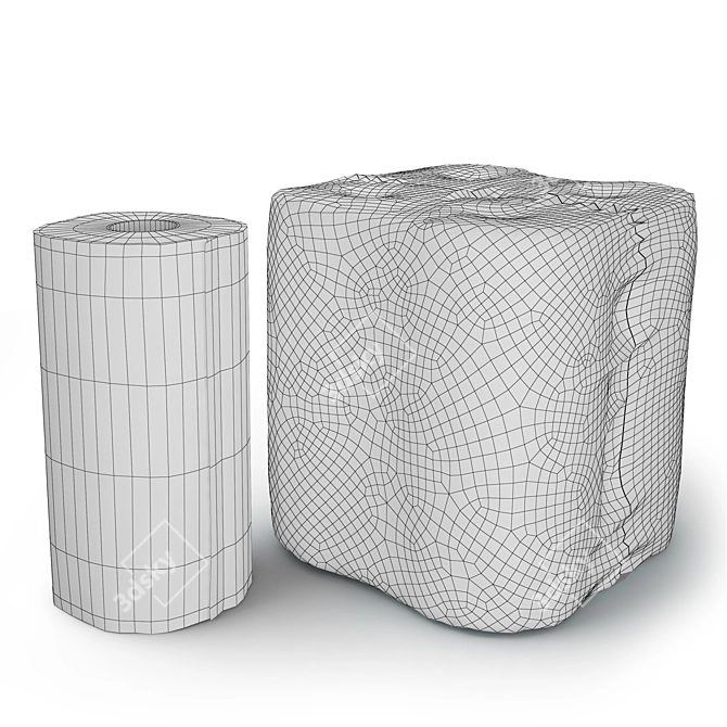 Paper Towel Roll - PVC Pack 3D model image 2