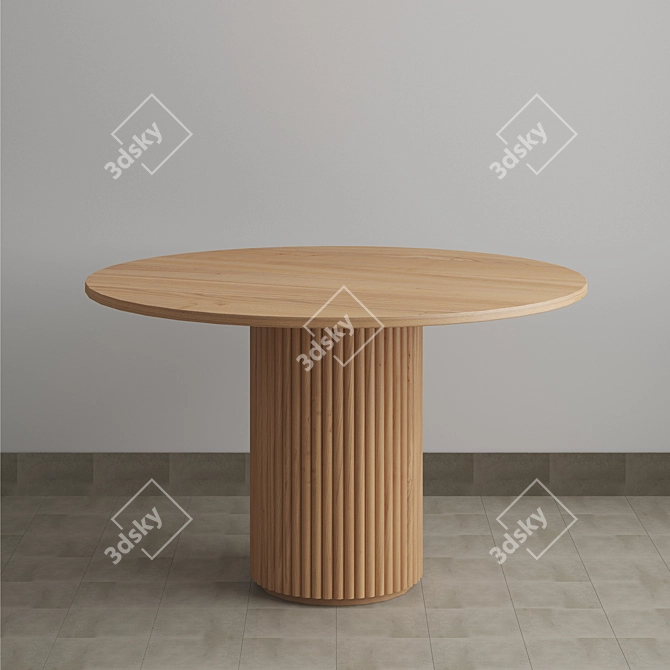 Round Pedestal Dining Table - Trumbull 3D model image 2