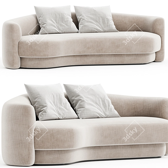 Modern Elegance Yumi Sofa 3D model image 1