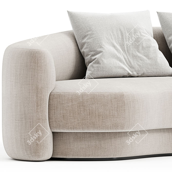 Modern Elegance Yumi Sofa 3D model image 3