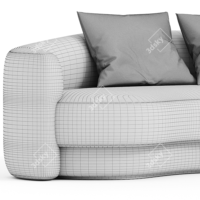 Modern Elegance Yumi Sofa 3D model image 4